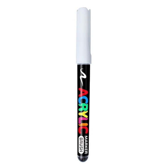 Artist Grade White Marker With Thickened Colorant Ergonomic Grip For Professional Artwork Detailing