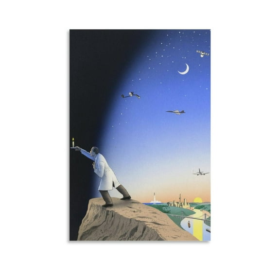 Artist Guy Billout Drawing Poster Canvas Art Poster and Wall Art Picture Print Modern Family bedroom Decor Posters 16x24inch(40x60cm)