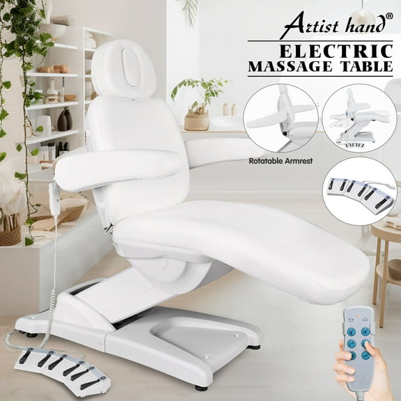 Artist Hand 3 Motors Facial Bed Dual Control Full Electrical Medical Aesthetic Chair for Esthetician Beauty Podiatry Doctor