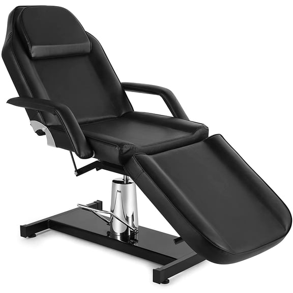 Artist Hand Adjustable Facial Table Tattoo Chair Massage Bed for Spa Salon Barber (Black)