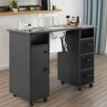 Artist Hand Black Nail Table Manicure Desk Beauty Station with Electric