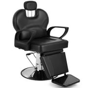 Artist Hand Black Reclining Barber Chair Hydraulic Salon Hair Styling Tattoo