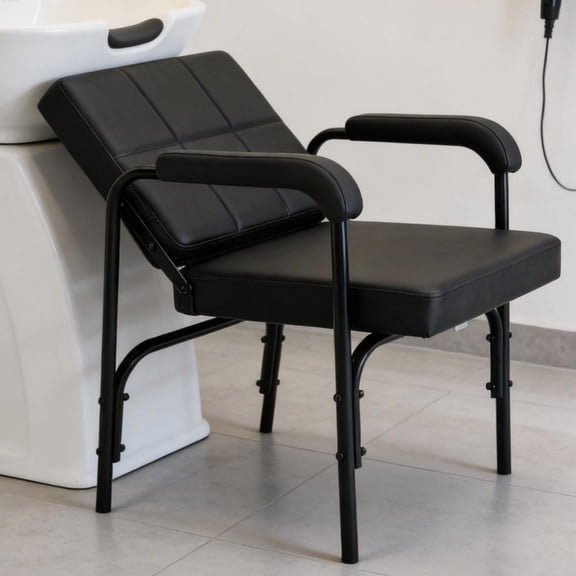 Artist Hand Black Shampoo Chair Salon Recliner Barber Chair