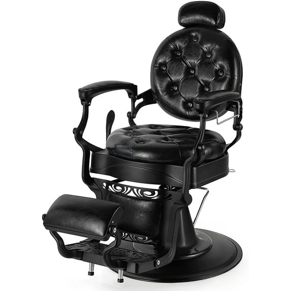 Artist Hand Heavy Duty Retro Recliner Barber Chair Vintage Salon Hair Styling