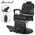 thumbnail image 1 of Artist Hand Heavy Duty Vintage Black Recliner Barber Chair Salon Beauty Styling, 1 of 10