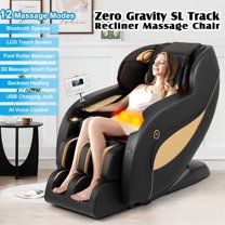White Full Body 3D Zero Gravity Massage Chair Recliner SL-Track with AI