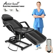 Artist Hand Massage Table 3 Motor Electric Adjustable Tattoo Beauty Bed Salon Chair Black