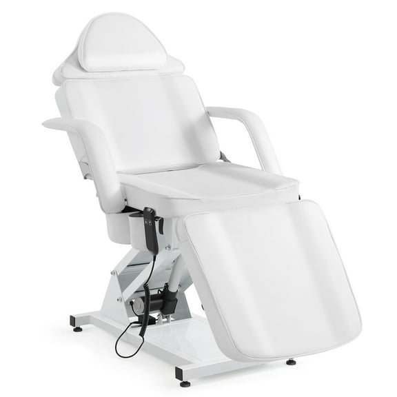 Artist Hand Massage Table Electric Adjustable Tattoo Facial Lash Bed Salon Chair (White)