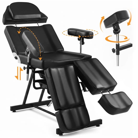 Artist Hand Professional Adjustable Facial Bed with Split Leg & Storage Tray