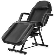 Artist Hand Recliner Massage Table Facial Lash Bed Salon Tattoo Chair with 2 Trays Black