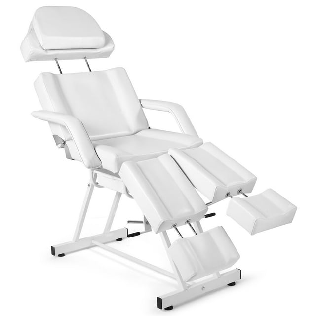Artist Hand Recliner Massage Table Facial Lash Bed Tattoo Salon Chair with Tray, Split Footrests