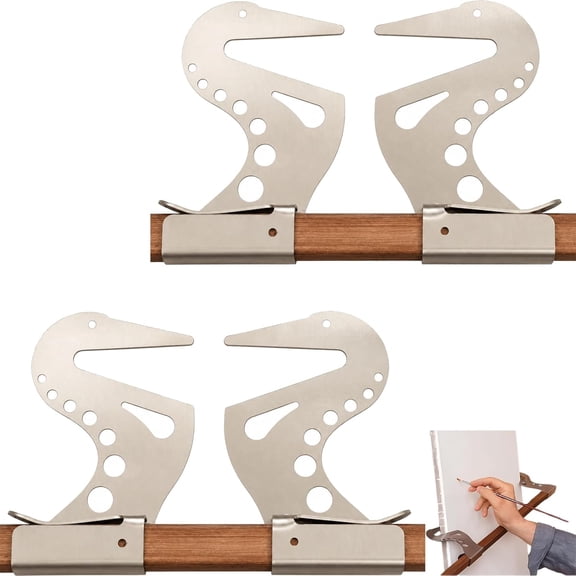 Artist Hand Support Bridge, Adjustable Easel Hand Rest Support Bar, Adjustable Hand Rest for Painting Drawing Detail Work, Metal Wrist Rest Stand with Self-Locking Gravitys (2 Pcs)