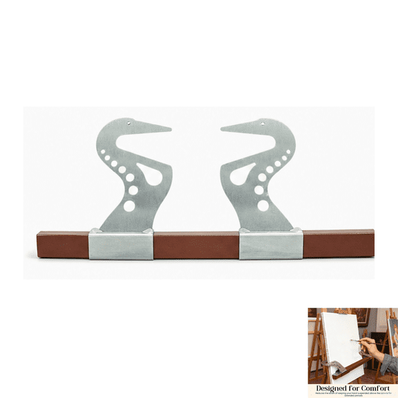 Artist Hand Support Bridge, Adjustable Easel Hand Rest Support Bar, Gravity Self-Lock Metal Wrist Rest Stand Gold 2PC A3 for Indoor Studio & Outdoor Plein Air Canvas Art Creation