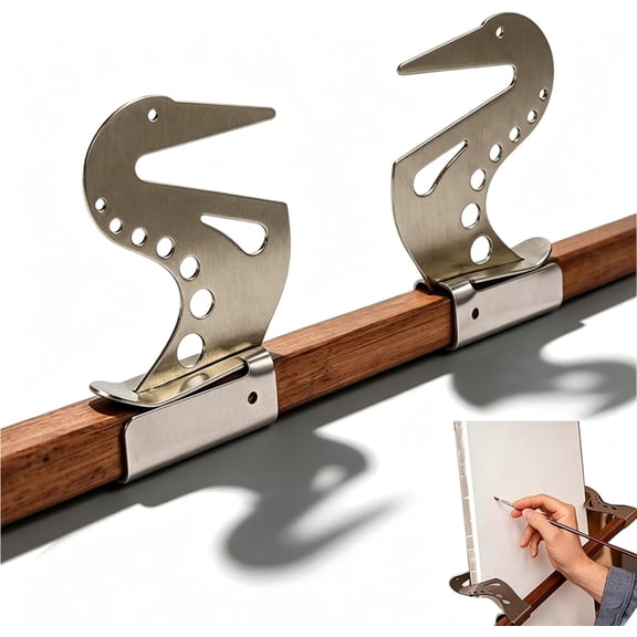 Artist Hand Support Bridge, Support Mahlstick, Adjustable Hand Rest for Painting Drawing Detail Work (2Pcs, With Stick)