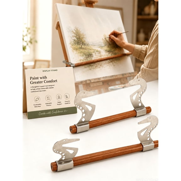 Artist Hand Support Bridge, Support Mahlstick, Adjustable Hand Rest for Painting Drawing Detail Work