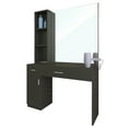 thumbnail image 1 of Artist Hand Wall Mount Salon Barber Station Styling Beauty Spa with Mirror, Left Shelf (Black), 1 of 7