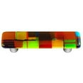 thumbnail image 1 of Artist Mosaic Multiple Color Rectangle Glass Cabinet Pull - Aluminum Post, 1 of 1