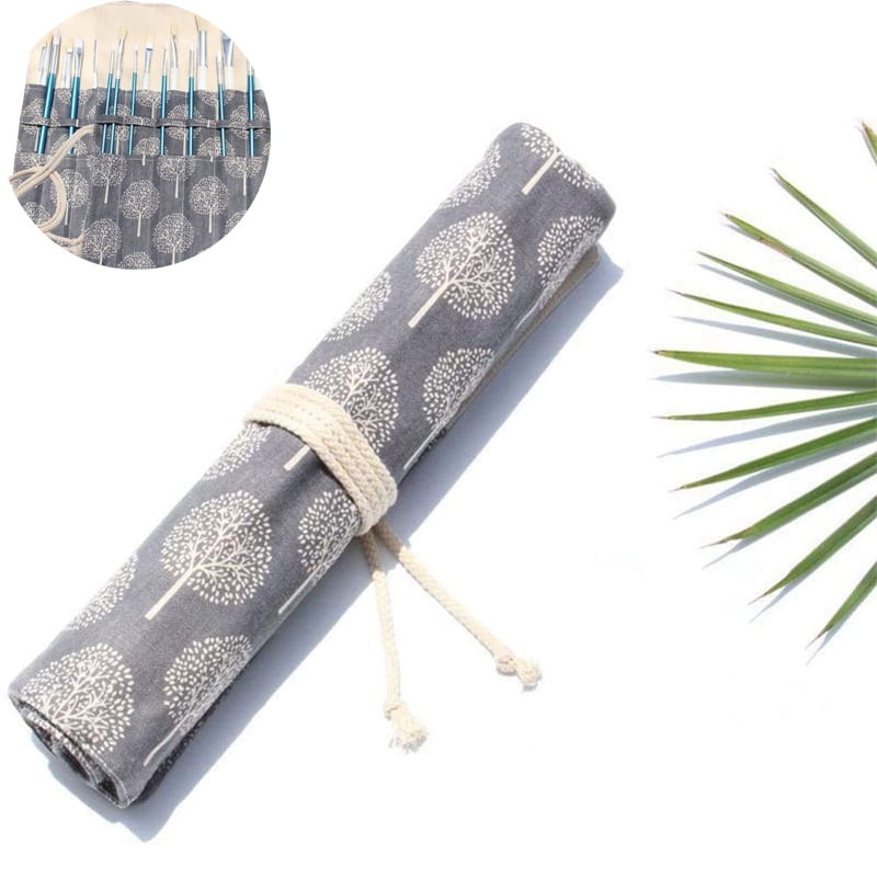 Artist Paint Brush Roll Up Bag Holder Canvas Pouch Makeup Case