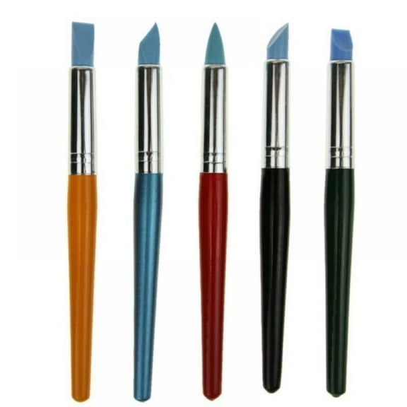 Artist Paint Brush Set - 5pcs Professional Silicon Brushes Blender for Painting, Masking Fluid,Clay Molding
