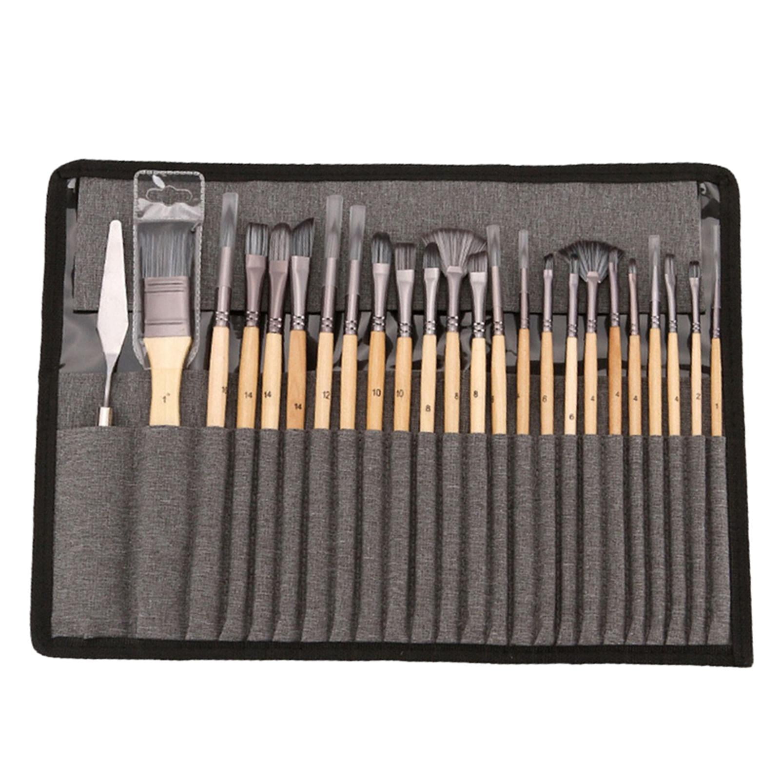 Artist Paint Brush Set of 24, Painting Brushes , Adults for Canvas, & Fabric, Great for Water, Oil or Acrylic Painting