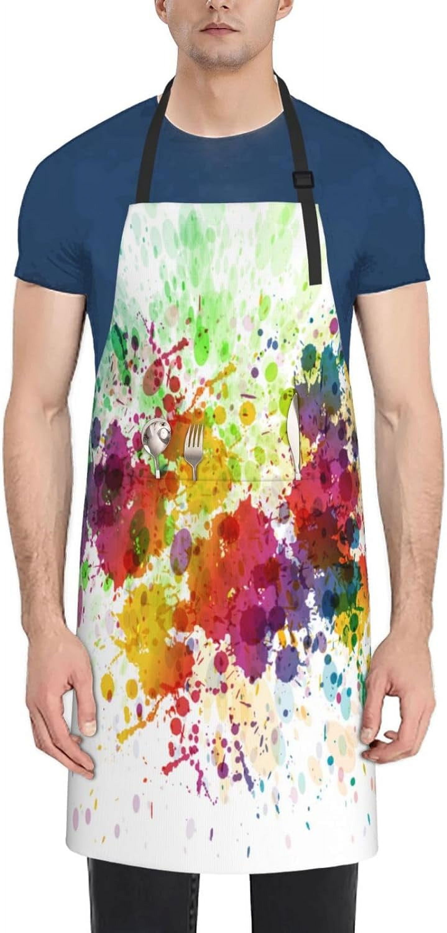 Artist Painting Apron with Pockets and Adjustable Neck Waterproof Art