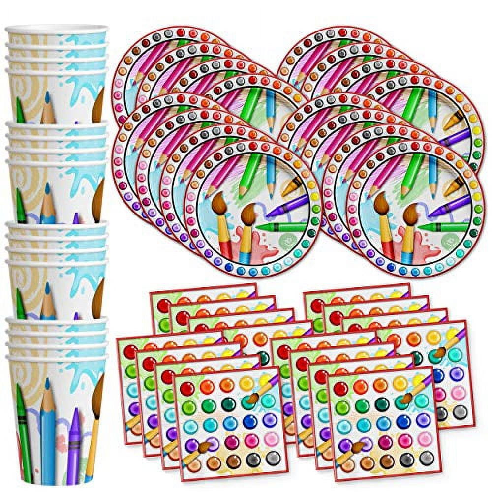 50Pcs Paint Art Party Favors Bags, Painting Goody Candy Treat Bags