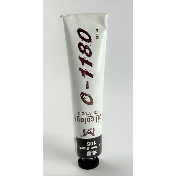 Artist Quality Oil Paint Carbon Black 180ml Tube Professional Oil Paint #105