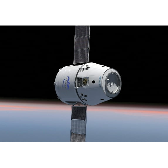 Artist'S Concept Of The First Dragon Space Capsule In Orbit. The Capsule Will Replace The Retired Space Shuttle To Transport Cargo And Crews To The International Space Station. On Dec. 8 History (36 x