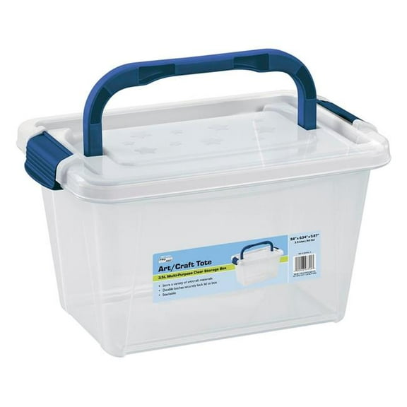 Artist Select 2003995 3.5 Liter Storage Box with Lid, Clear