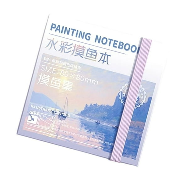 Artist Watercolor Journal With Paint and Palette 80x80mm Watercolor Notebook