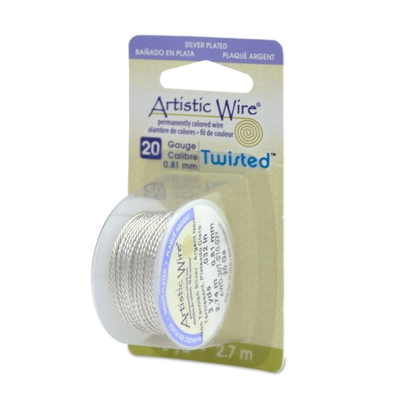 Artist Wire Twisted - 18 20 22 24 Gauge Textured Tarnish Resistant Colored Copper Wire for Jewelry Making, Wire Wrapping Rings, Bracelet and Necklace
