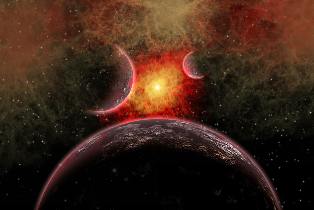 Artist concept illustrating the stellar explosion of a supernova Canvas Art - Mark StevensonStocktrek Images (18 x 12)