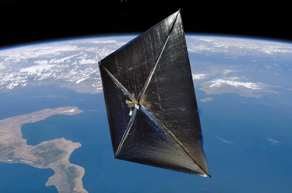 Artist concept of NanoSail-D in space Canvas Art - Stocktrek Images (34 x 23)