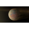 thumbnail image 1 of Artist concept of exoplanet 55 Cancri e and its molten surface showing material blowing of from nearby star Poster Print, 1 of 2