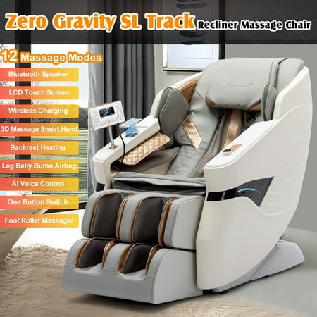 Artist hand 3D Full Body Zero Gravity Massage Chair Recliner SL-Track AI Voice Control,Bluetooth,Wireless Charging(White)