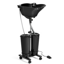 Artist hand Portable Shampoo Bowl Barber Salon Hair Washing Station w/Electric Pump,2 10L Buckets,2 Spray Heads,Drain Hose