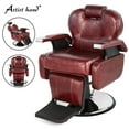 thumbnail image 1 of Artist hand Red Barber Chair Hydraulic Reclining Heavy Duty Salon Hair Styling 360°Tattoo Beauty Equipment, 1 of 14