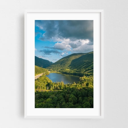 Artist's Bluff - New Hampshire Photography Landscape Nature Mountain Scenic Forest Travel Poster Summer White Framed Wall Art Print 5 x 7 inches