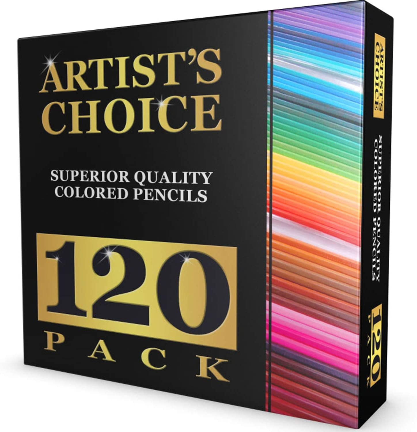Artist's Choice 120 Colored Pencils -120 Unique Colors of Top Grade Pencils  for Beginner, Intermediate, and Advanced Artists 