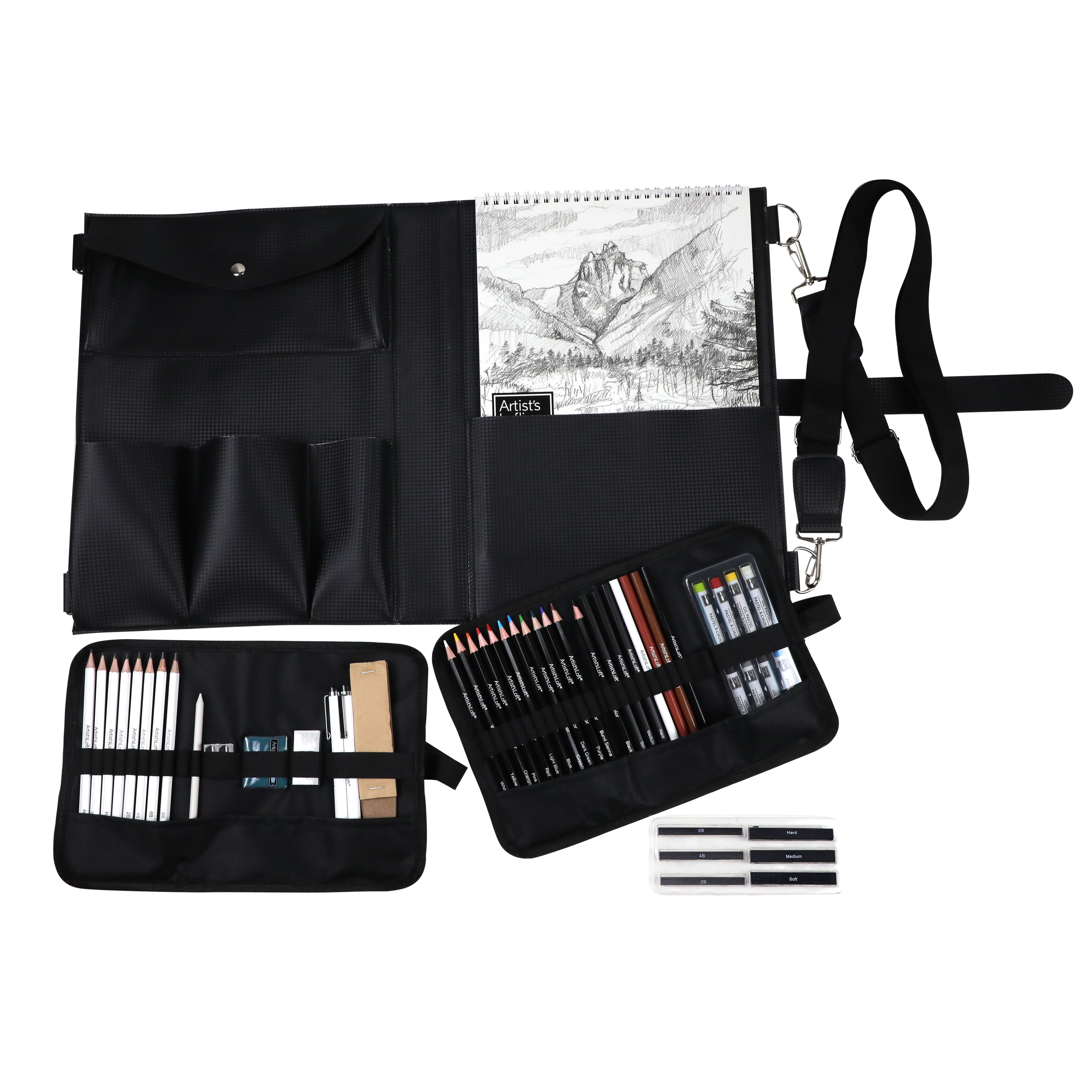 Artist's Loft Everyday Drawing Set with Case, 6 Pack