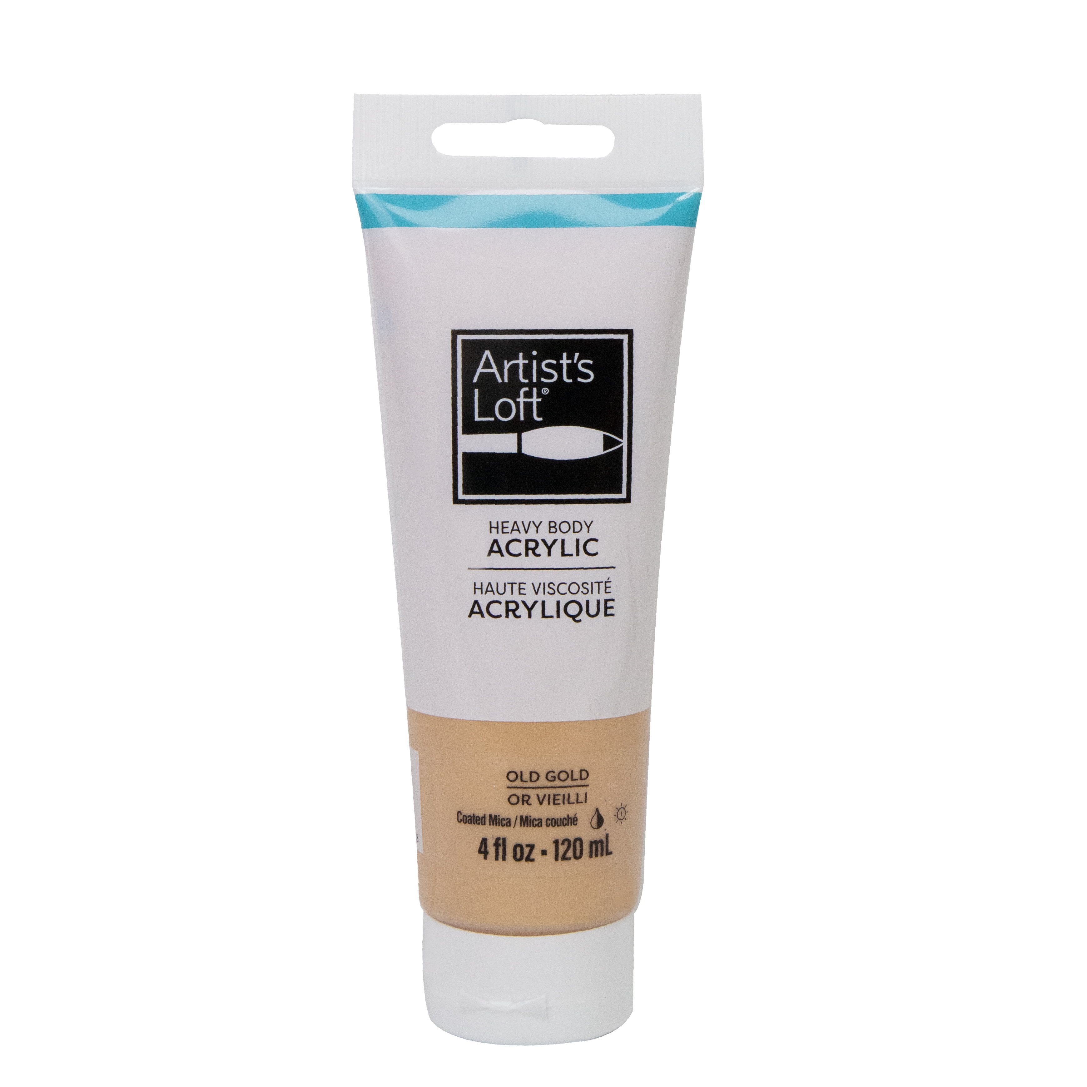 Artist's Loft Heavy Body Acrylic Paint, Extra-High Viscosity High-Gloss Academic Level 1, Gold, 4 fl. oz., 12-Pack