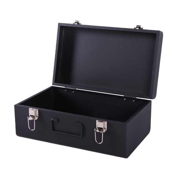 Artist's Loft Metal Art Supply Storage Case - Heavy-Duty Iron Organizer with Carrying Handle - Black - 15.3" x 9" - 1-Pack