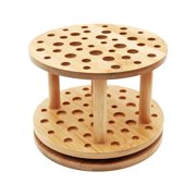 Artists Loft Rotating Bamboo Paint Brush Organizer - 360-Degree 40-Slot Desktop Storage - Natural Brown - 6.3" - 1-Pack