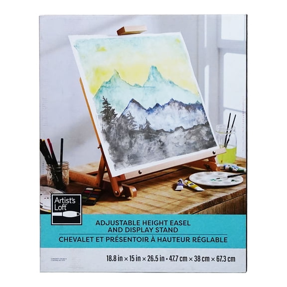 Artist's Loft Tabletop Easel - Adjustable Angle - Natural Brown - 18.8" x 15" - 1-Pack