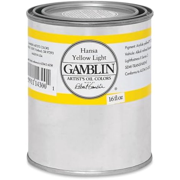 Artist's Oil Color 16 oz Can - Hansa Yellow Light$$Art & Craft