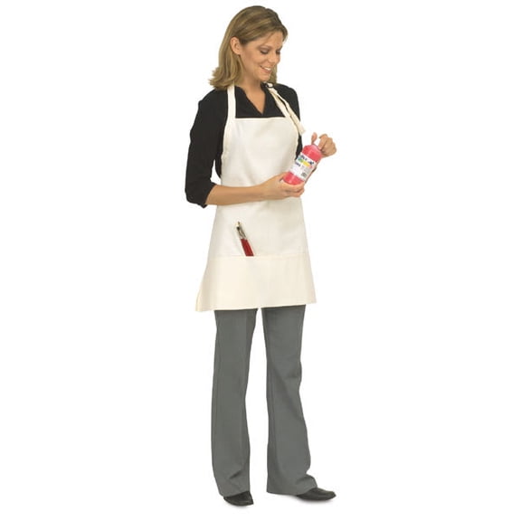 Artist's White Poly/Cotton Apron - 26" x 26"