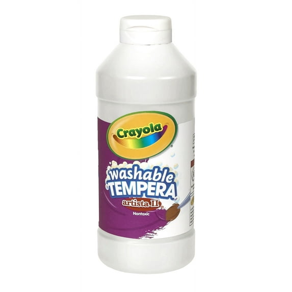 Artista Ii Washable Tempera Paint, White, 16 Oz Bottle | Bundle of 5