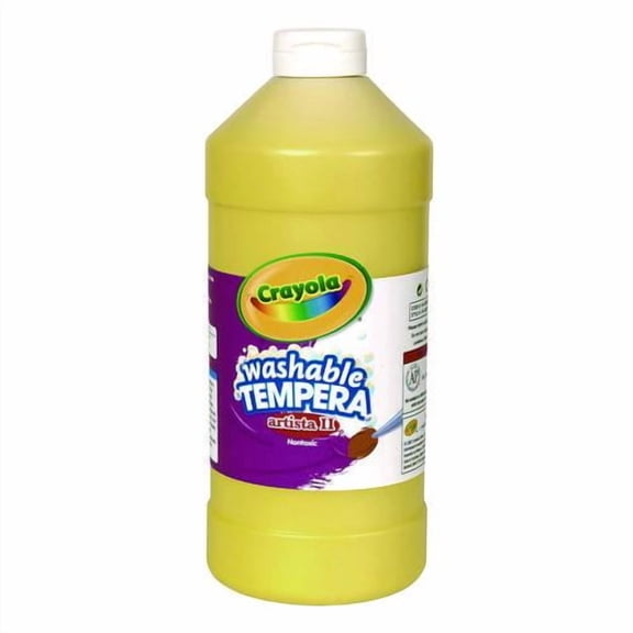 Artista Ii Washable Tempera Paint, Yellow, 32 Oz Bottle | Bundle of 10