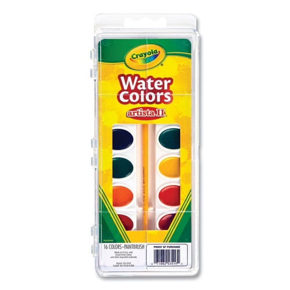Artista II Washable Watercolor Set, 16 Assorted Colors, Palette Tray Artista II Washable Watercolor Set, 16 Assorted Colors, Palette Tray