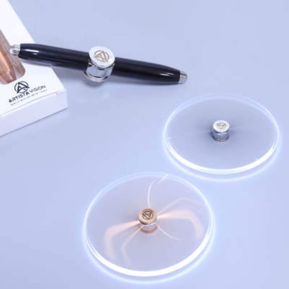 Artista Vision Fidget Spinner Pen With LED Light (Black). Alloy Premium Gift Pen With Fidget Spinner for Stress.
